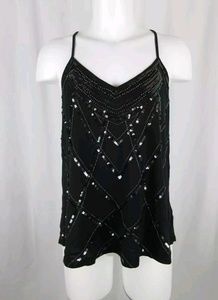 Express Women's Black Sequin Spaghetti Strap